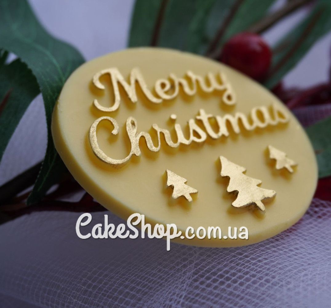⋗ Силиконовый молд Merry christmas ( авторский ) купить в Украине ➛ CakeShop.com.ua, фото