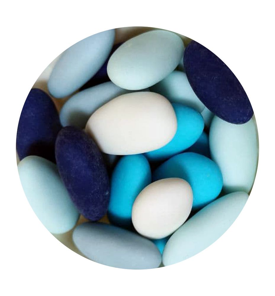 Миндаль в матовой сахарной глазури Голубой, 50 г - фото