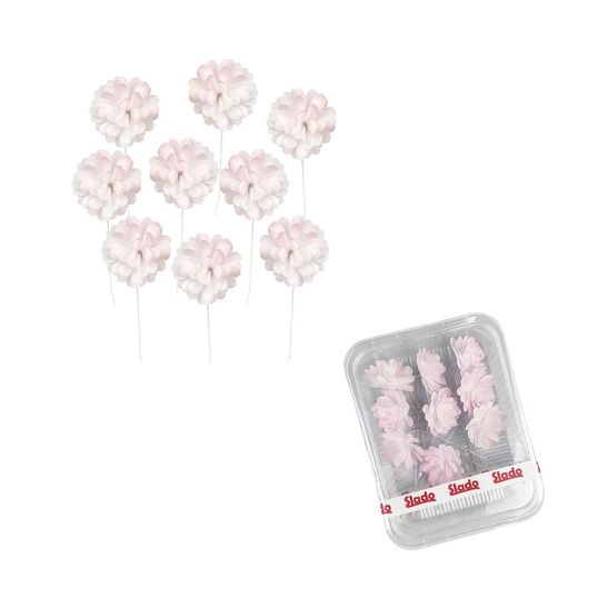 ⋗ Вафельный цветок Хризантема розовая 9 шт ТМ Сладо купить в Украине ➛ CakeShop.com.ua, фото