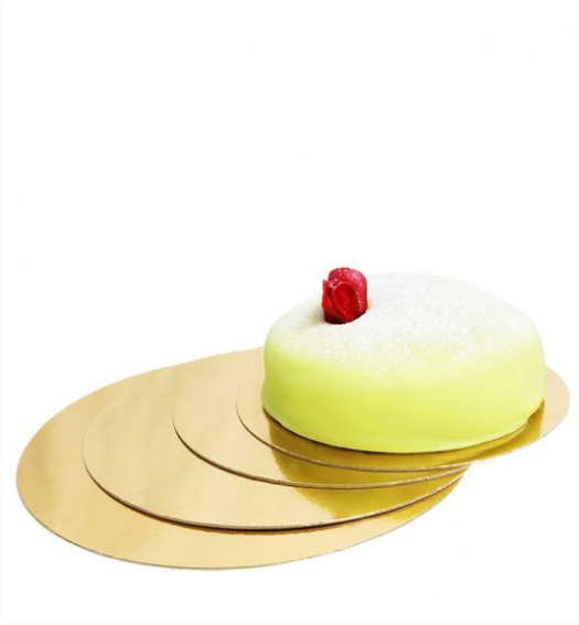 ⋗ Подложка под торт круглая D 23 см. Золото-Серебро, 100 шт купить в Украине ➛ CakeShop.com.ua, фото