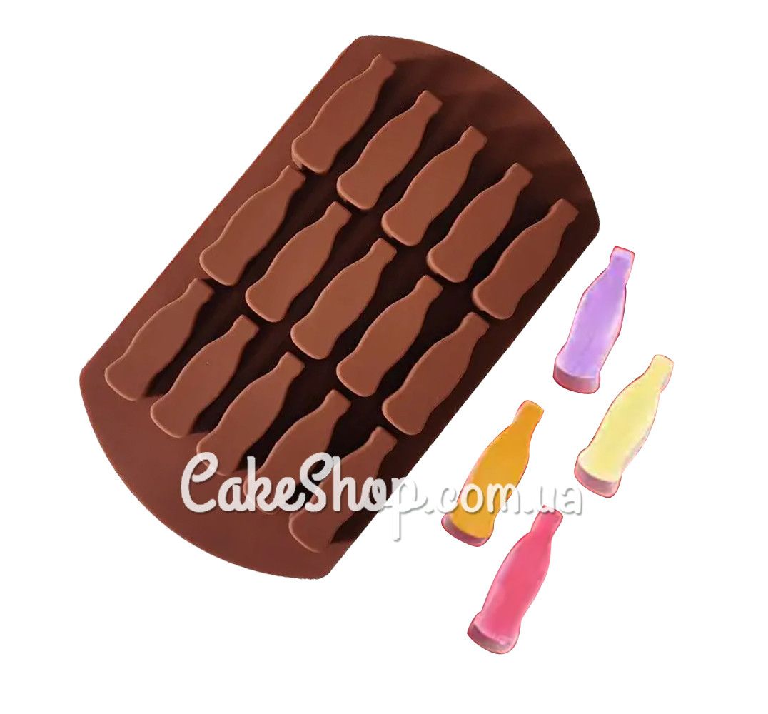⋗ Силіконова форма для цукерок Пляшечки, 15 шт купити в Україні ➛ CakeShop.com.ua, фото