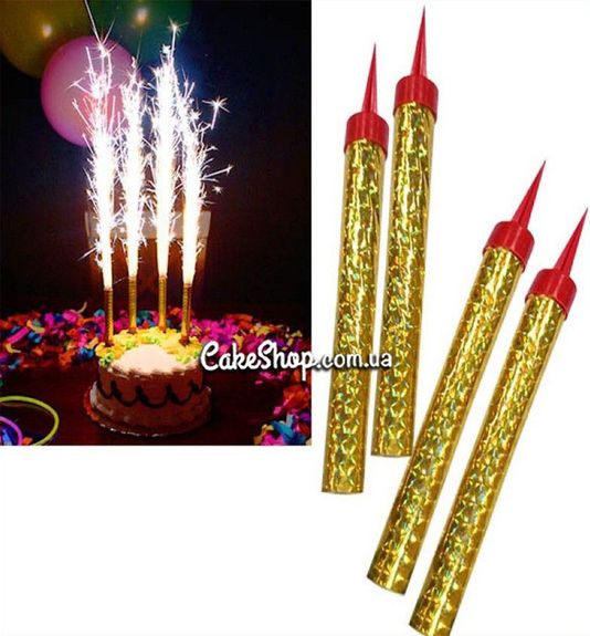 ⋗ Тортова свічка Феєрверк, 10 см купити в Україні ➛ CakeShop.com.ua, фото