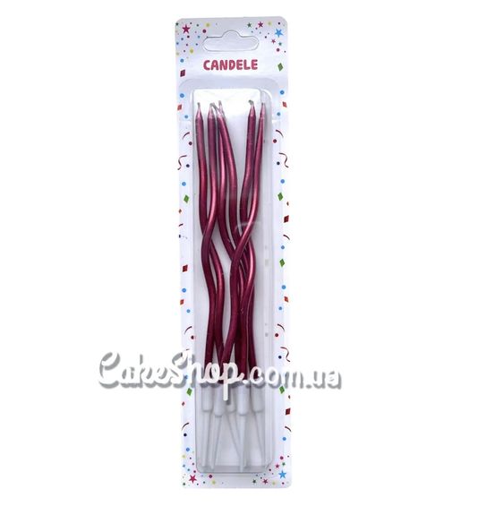 ⋗ Свічки тортові Коктейльні червоні, 6 шт купити в Україні ➛ CakeShop.com.ua, фото