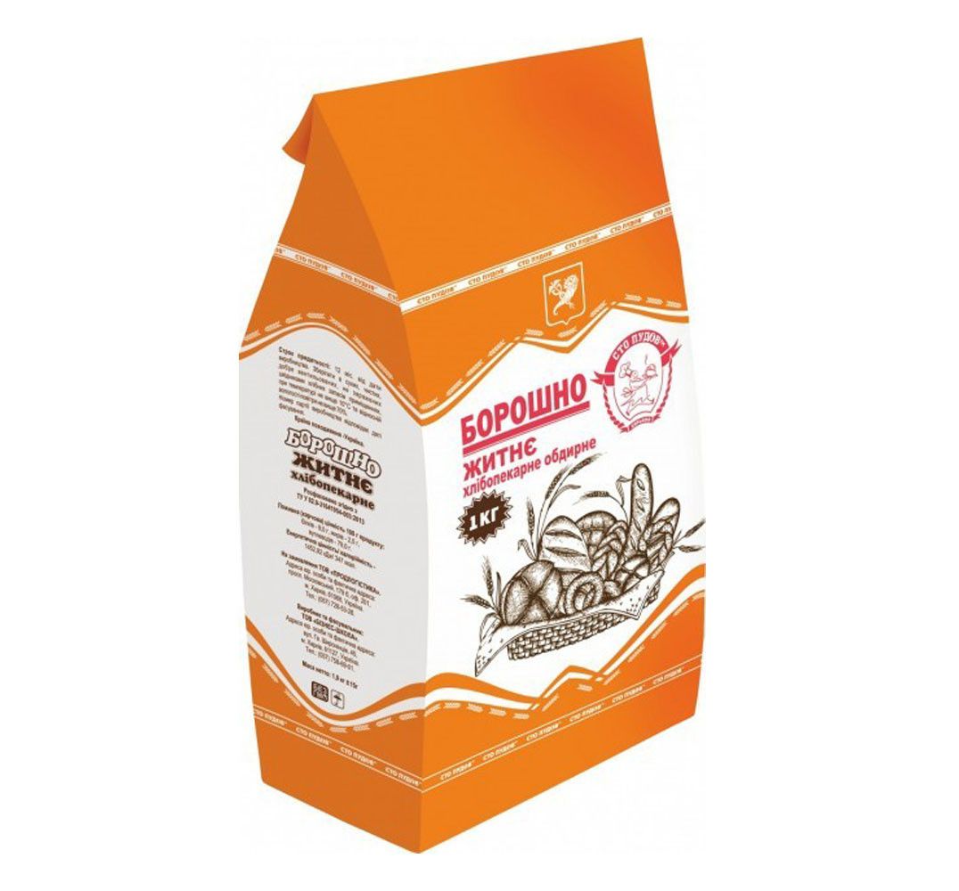 ⋗ Мука ржаная Сто пудов, 1кг купить в Украине ➛ CakeShop.com.ua, фото