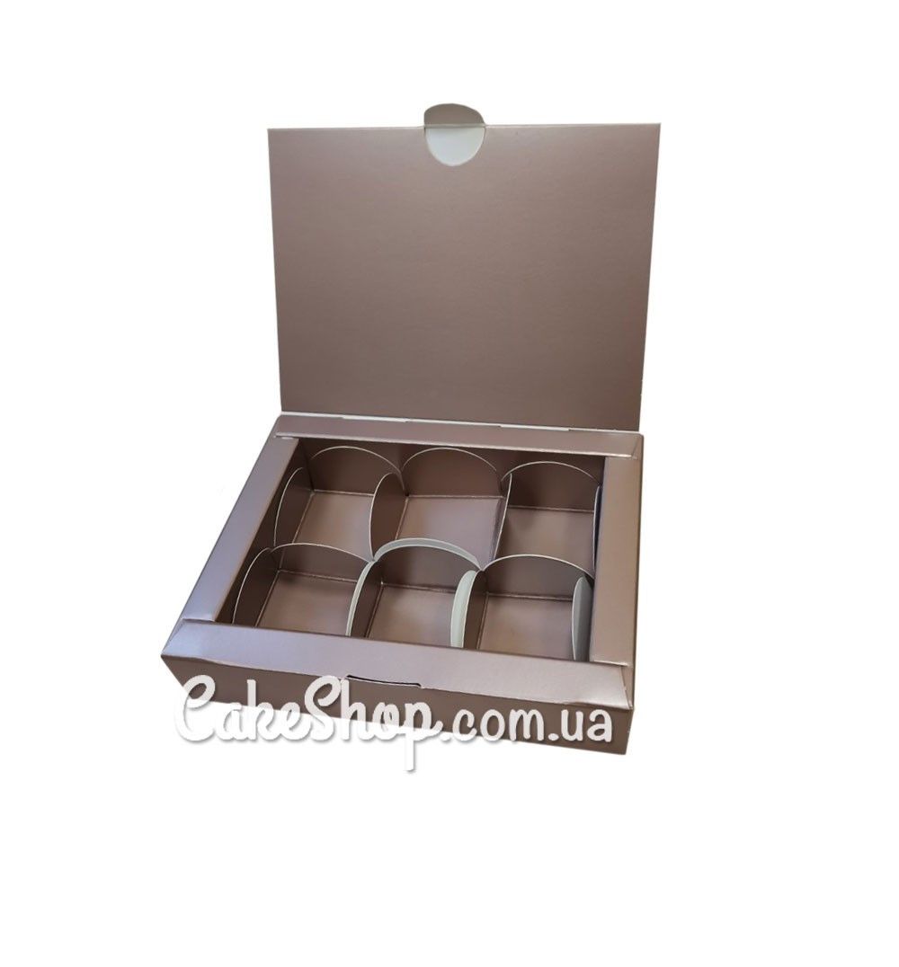 ⋗ Коробка на 6 конфет без окна Металлик, 11х14,5х3 купить в Украине ➛ CakeShop.com.ua, фото