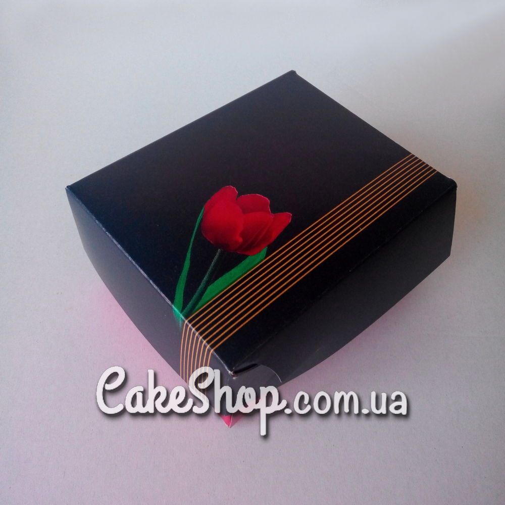 ⋗ Коробка для десертов двухсторонняя Тюльпан 13х10х7 см купить в Украине ➛ CakeShop.com.ua, фото