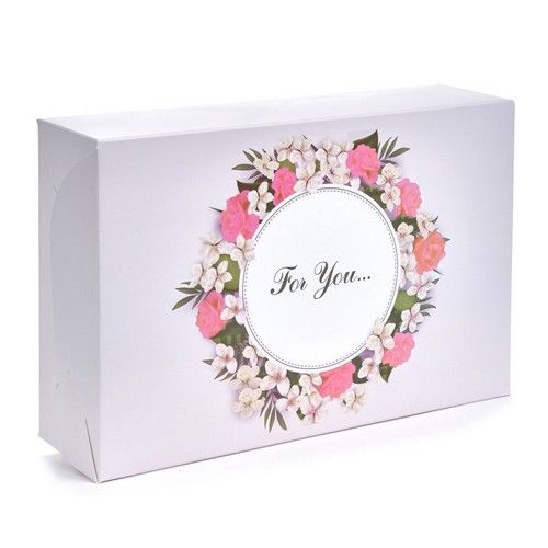 Коробка для эклеров, зефира, печенья For you Розовая, 22,5х15х6 см - фото