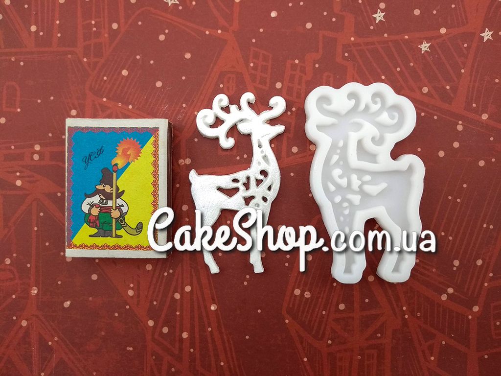 ⋗ Силиконовый молд Рождественский олень 2 купить в Украине ➛ CakeShop.com.ua, фото