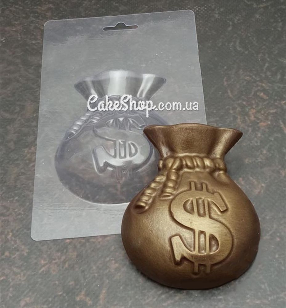 Пластикова форма для шоколаду Мішок грошей - фото
