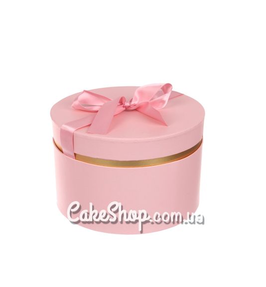 ⋗ Коробка подарункова з бантом Рожева, 25 см купити в Україні ➛ CakeShop.com.ua, фото