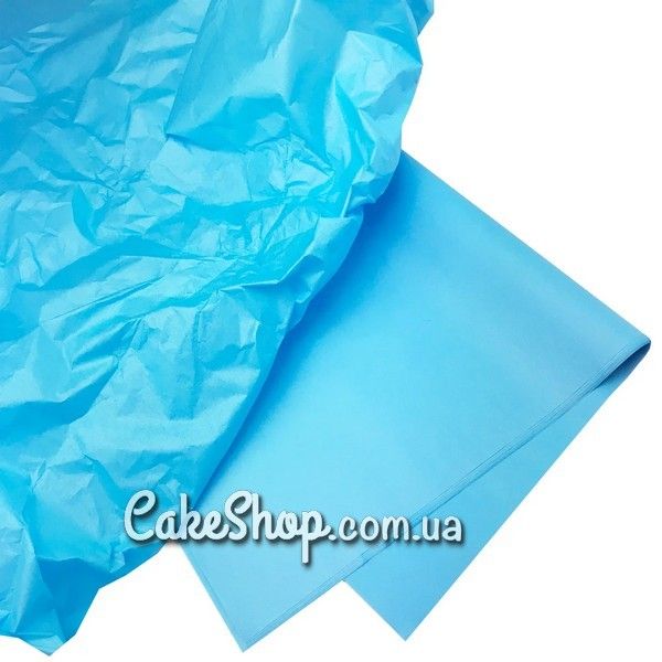 Бумага тишью голубая, 10 листов - фото