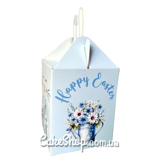 ⋗ Коробка для великодніх пасок 12х12х15 см, Вушка блакитна купити в Україні ➛ CakeShop.com.ua, фото
