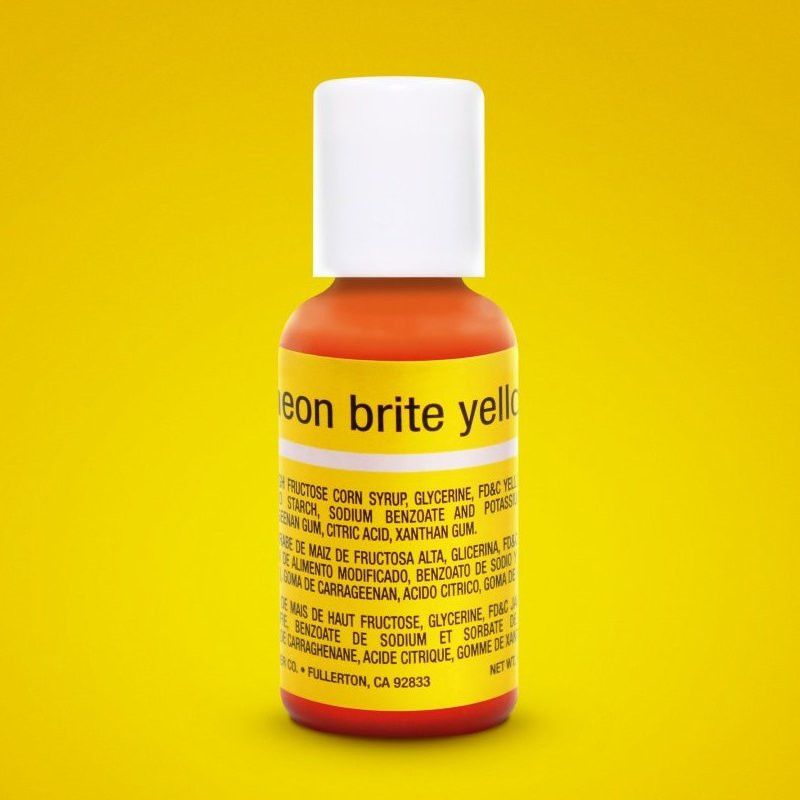 Гелевый краситель Chefmaster Liqua-Gel Neon Brite Yellow ( - фото