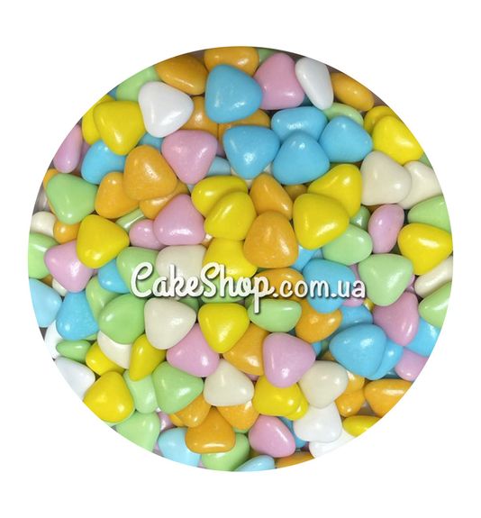 ⋗ Декор шоколадный Сердца цветные, 50 г купить в Украине ➛ CakeShop.com.ua, фото