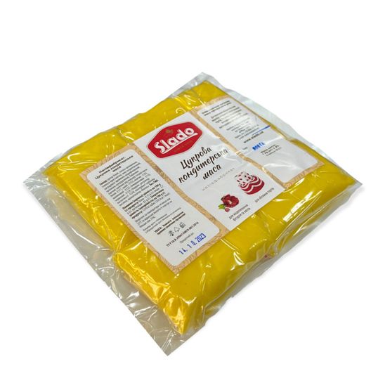⋗ Мастика кондитерська Slado Жовта, 100 г купити в Україні ➛ CakeShop.com.ua, фото
