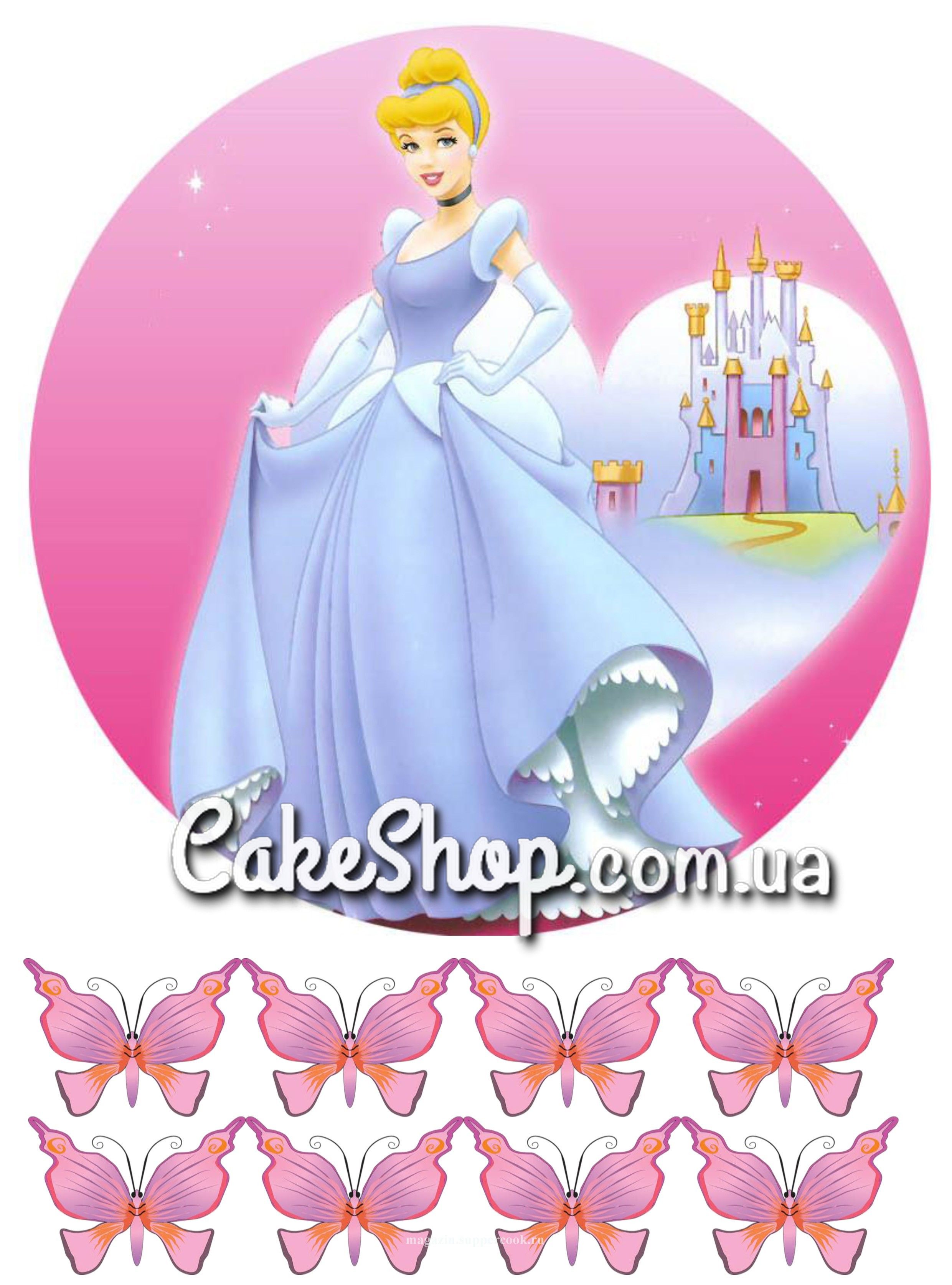 ⋗ Цукрова картинка Принцеса Попелюшка купити в Україні ➛ CakeShop.com.ua, фото