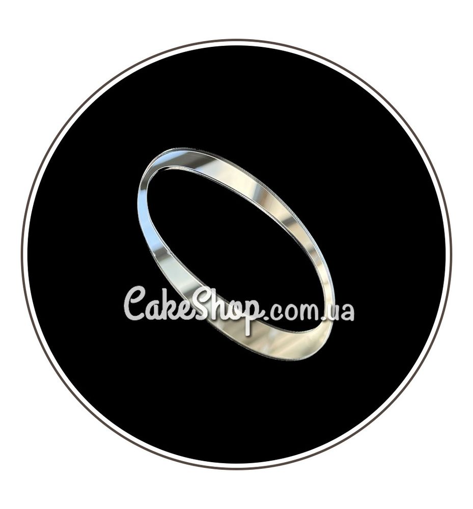 Акриловий топпер DZ бічний цифра 0, срібло - фото