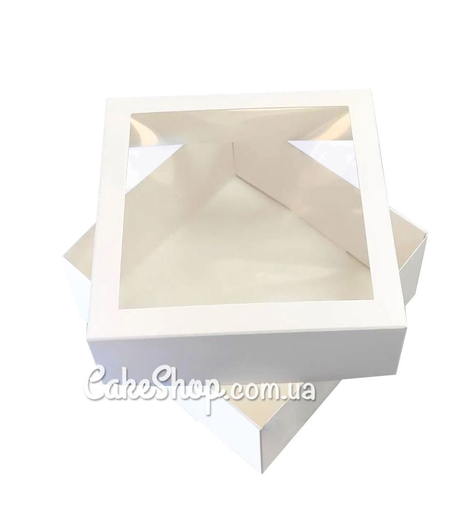 Коробка для десертів з вікном 15х15х7, Біла - фото