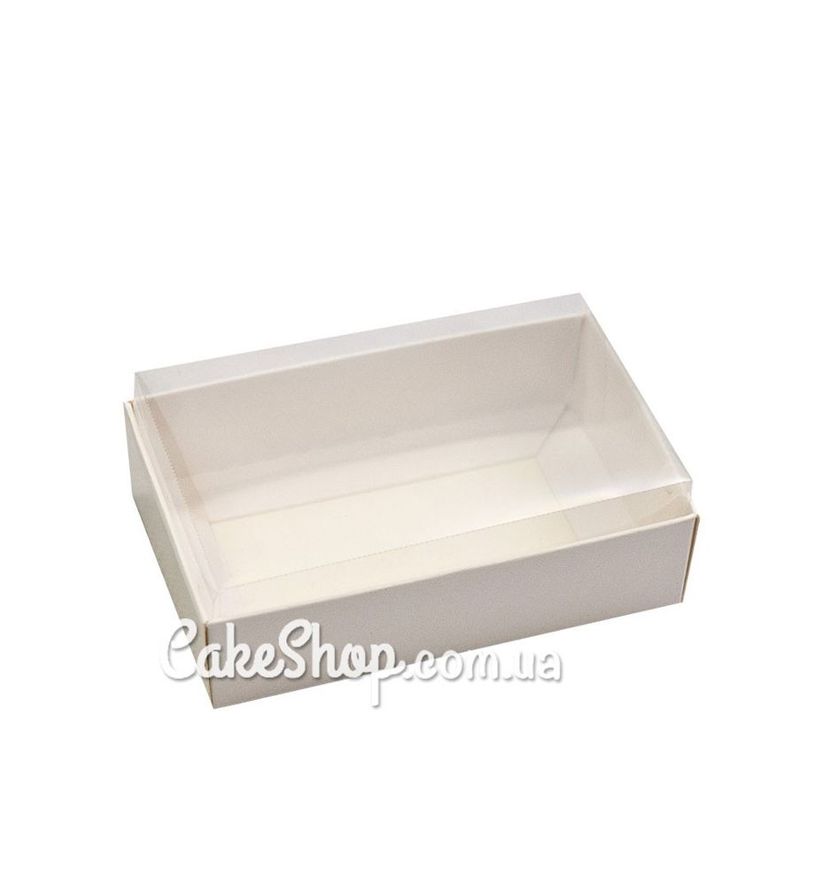 Коробка з прозорою кришкою Біла, 9,5х6х3 см - фото