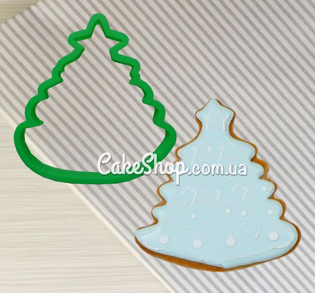 ⋗ Вырубка пластиковая Новогодняя елка купить в Украине ➛ CakeShop.com.ua, фото