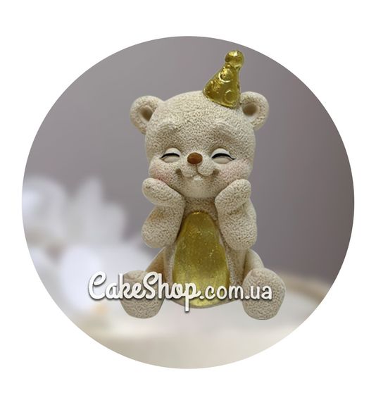 ⋗ Шоколадная фигурка Мишка в колпаке Беж ТМ ДомК купить в Украине ➛ CakeShop.com.ua, фото