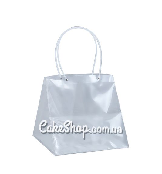 ⋗ Пакет прозорий з ручками 23х24х18 см купити в Україні ➛ CakeShop.com.ua, фото