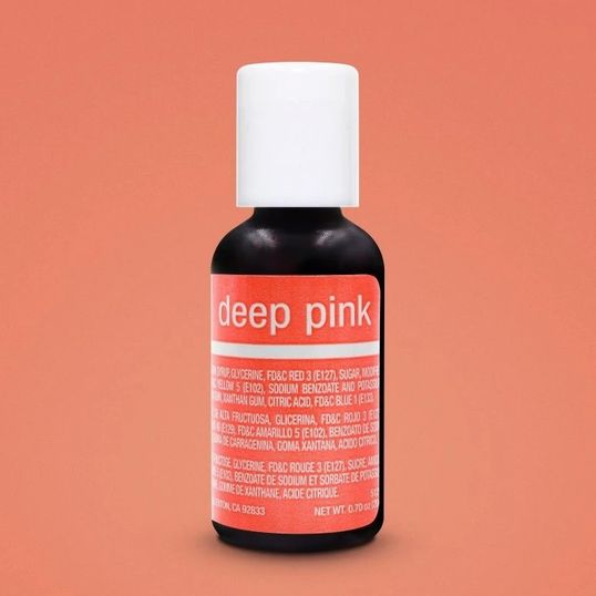 ⋗ Гелевий барвник Chefmaster Liqua-Gel Deep Pink (Глибокий рожевий) купити в Україні ➛ CakeShop.com.ua, фото
