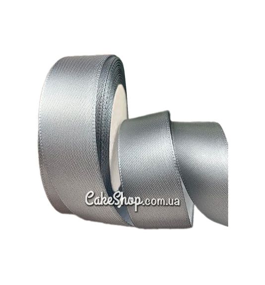 ⋗ Стрічка атласна Сіра 25 мм купити в Україні ➛ CakeShop.com.ua, фото