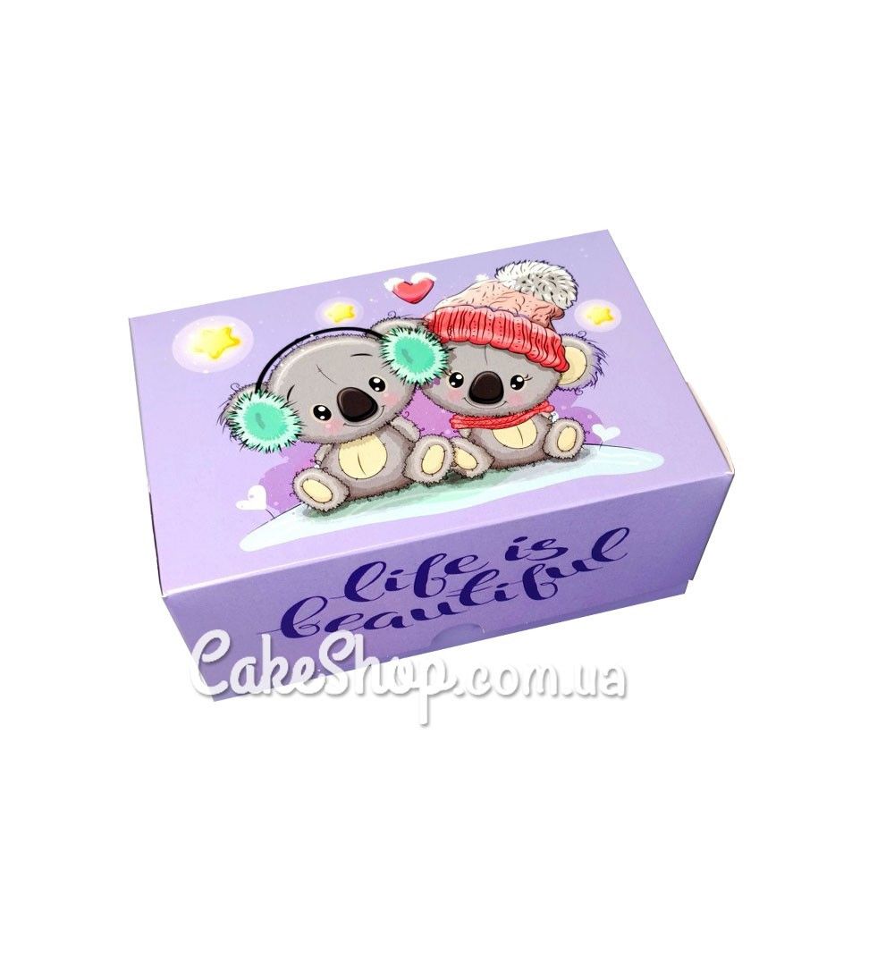 ⋗ Коробка-контейнер для десертів Коала, 18х12х8 см купити в Україні ➛ CakeShop.com.ua, фото