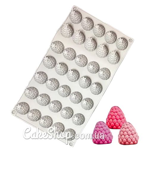 ⋗ Силіконова форма Малина, 35 шт купити в Україні ➛ CakeShop.com.ua, фото