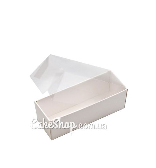 ⋗ Коробка с прозрачной крышкой Белая, 8,6х3х3 см купить в Украине ➛ CakeShop.com.ua, фото