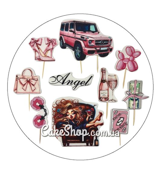 ⋗ Сахарные фигурки топеры MAXI Мерседес Гелендваген (Кубик, Гелик) розовый ТМ ДомК  купить в Украине ➛ CakeShop.com.ua, фото