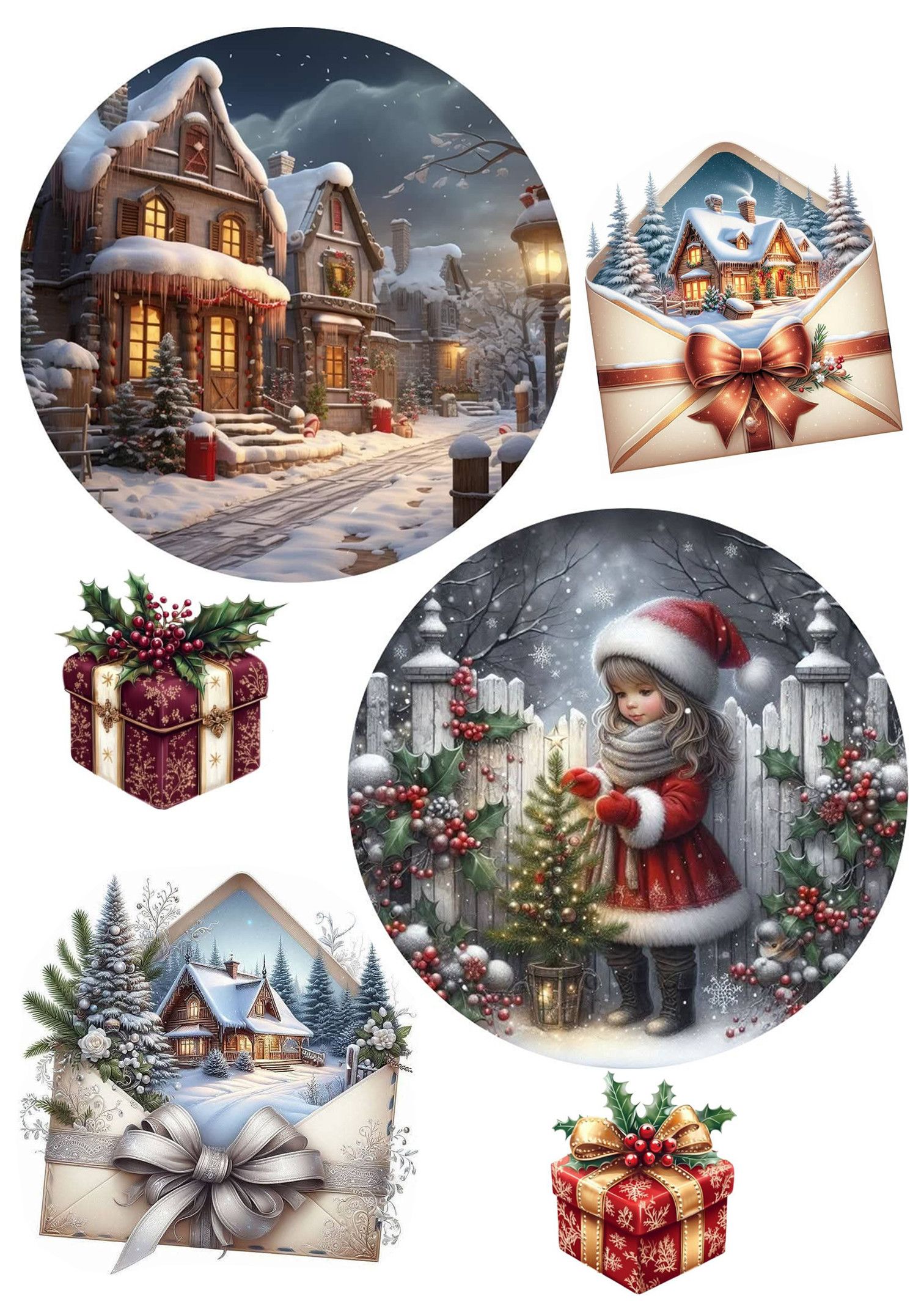 ⋗ Вафельная картинка Різдвяна 1 купить в Украине ➛ CakeShop.com.ua, фото