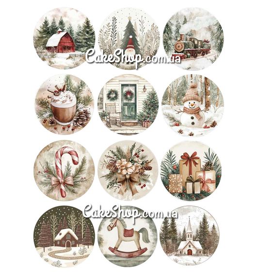 ⋗ Вафельна картинка З Новим роком 2026-4 купити в Україні ➛ CakeShop.com.ua, фото