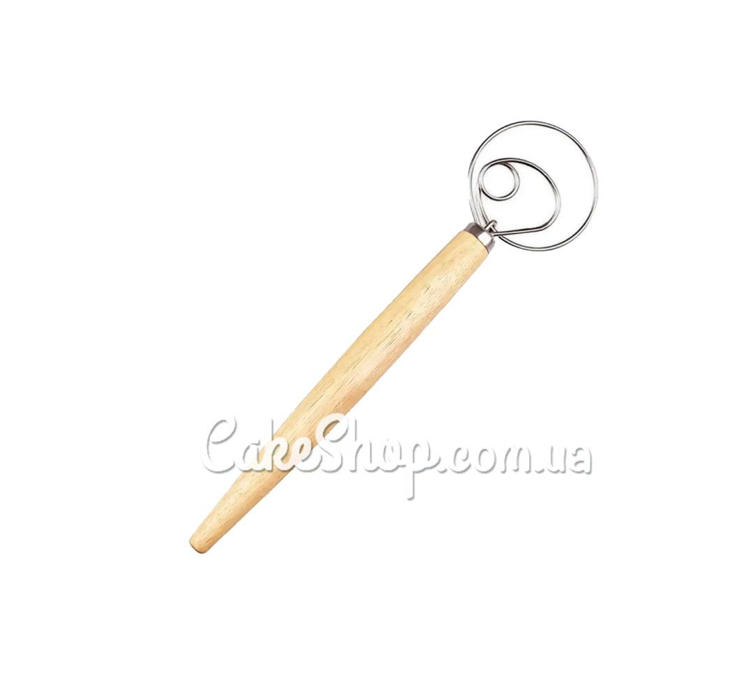 ⋗ Вінчик нержавіючий для замісу тіста Датський купити в Україні ➛ CakeShop.com.ua, фото