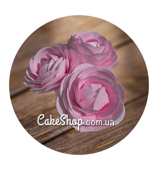 ⋗ Вафельный цветок Пион (розовый) 3 шт ТМ Ириска купить в Украине ➛ CakeShop.com.ua, фото