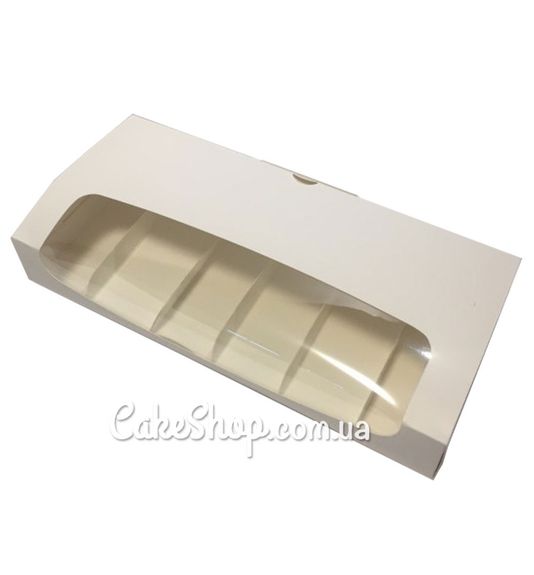 ⋗ Коробка для еклерів і тістечок Ескімо з вікном, 31х14,4х5 см купити в Україні ➛ CakeShop.com.ua, фото