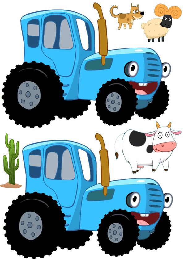 Вафельная картинка Синий трактор 5 - фото