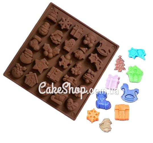 ⋗ Силиконовая форма Рождественские конфеты, 25 шт купить в Украине ➛ CakeShop.com.ua, фото