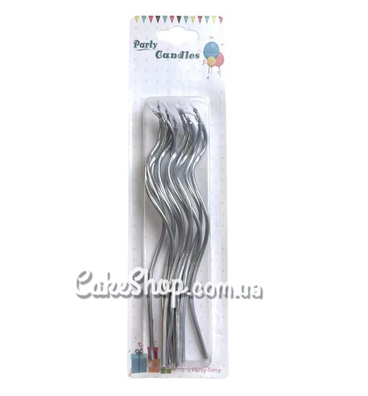 ⋗ Свечи тортовые Коктейльное серебро, 10 шт купить в Украине ➛ CakeShop.com.ua, фото