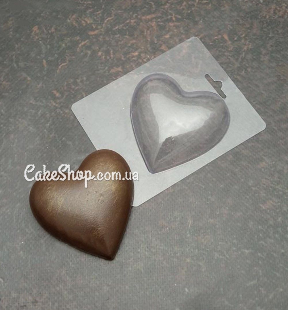 ⋗ Пластикова форма для шоколаду Серце купити в Україні ➛ CakeShop.com.ua, фото