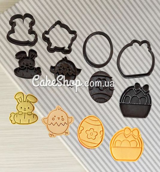 ⋗ Вирубка пластикова зі штампом Пасхальний набір купити в Україні ➛ CakeShop.com.ua, фото