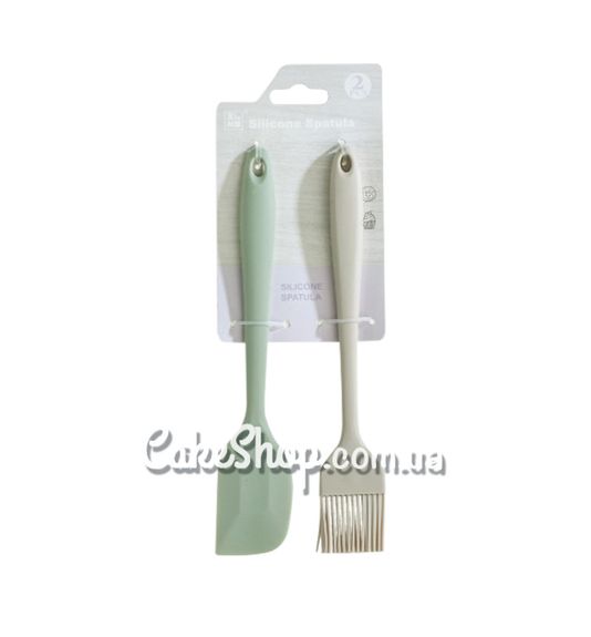 ⋗ Набор лопатка и кисточка силиконовая, 21 см купить в Украине ➛ CakeShop.com.ua, фото