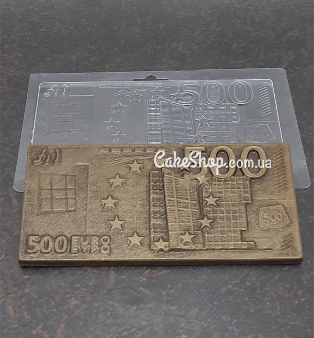 ⋗ Пластиковая форма для шоколада плитка 500 Евро купить в Украине ➛ CakeShop.com.ua, фото