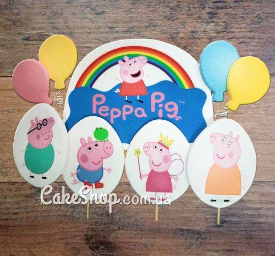 ⋗ Сахарные фигурки Набор Свинка Пеппа ТМ Ириска купить в Украине ➛ CakeShop.com.ua, фото