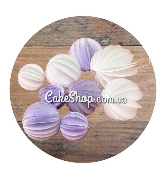 ⋗ Вафельные шары Сиреневые 9 шт купить в Украине ➛ CakeShop.com.ua, фото