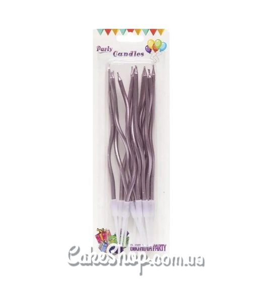 ⋗ Свечи тортовые Коктейльные металлики розовые, 12 шт купить в Украине ➛ CakeShop.com.ua, фото