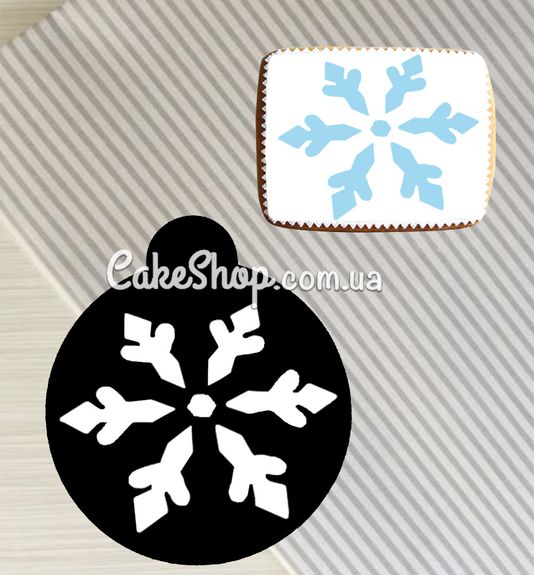 ⋗ Трафарет для тортів, печива, кави Сніжинка купити в Україні ➛ CakeShop.com.ua, фото