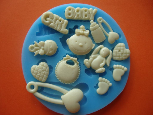 ⋗ Силиконовый молд Набор детский № 2 (девочка) купить в Украине ➛ CakeShop.com.ua, фото