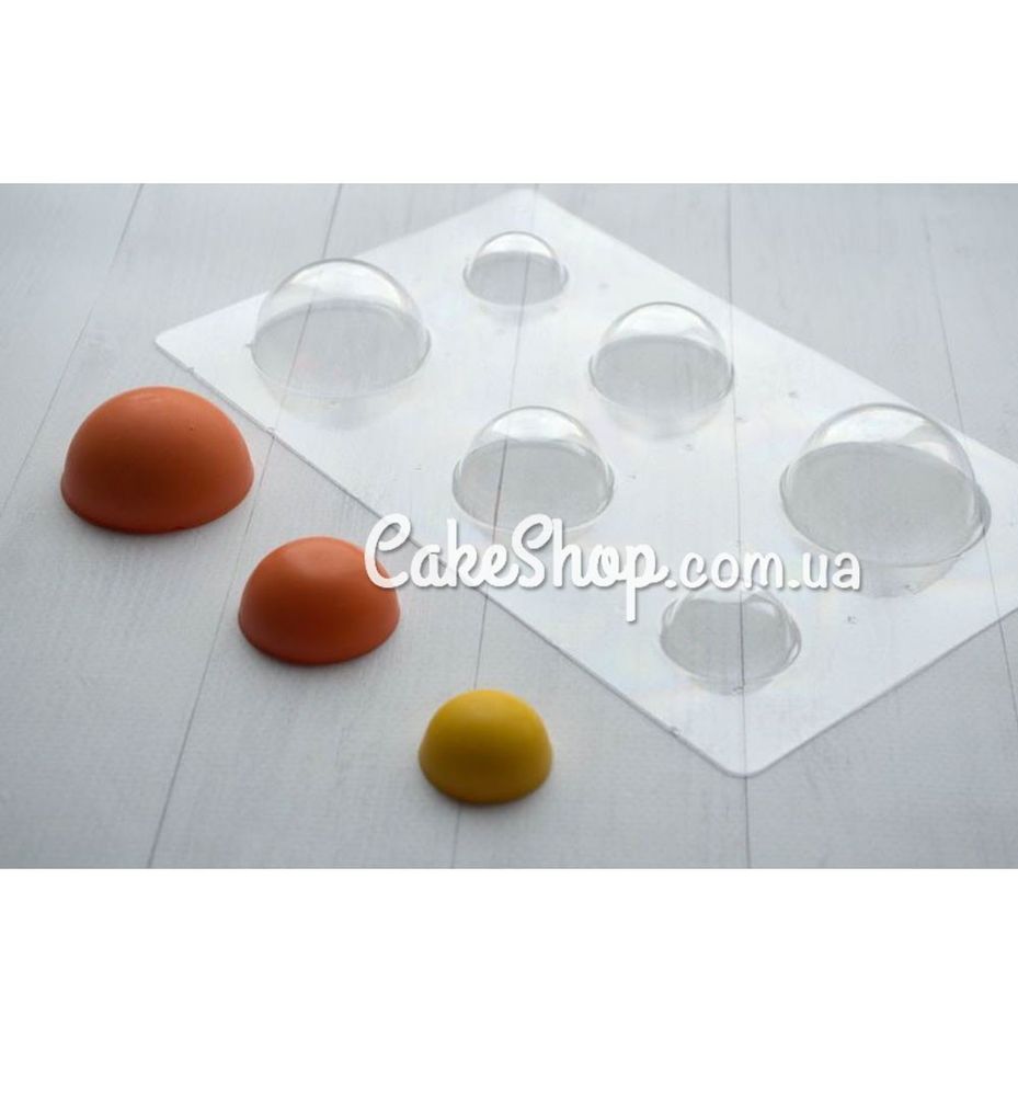 Пластикова форма для шоколаду Напівсфери мікс 1 - фото